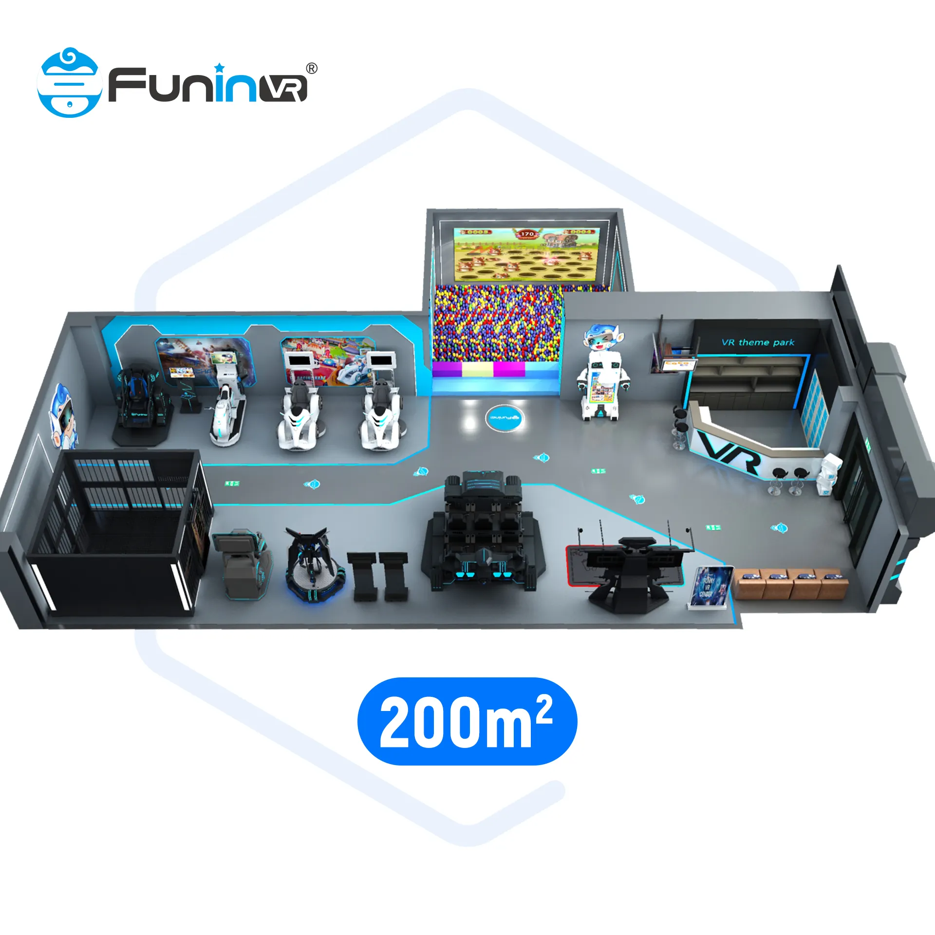 Funni China vr Factory Vr Manufacturer 9d Play Zone Indoor Game Zone Arcade Games Cinema VR Theme Park