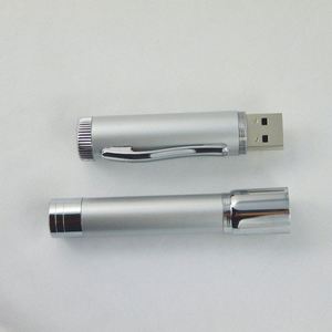 Son model lazer işaretçi tükenmez kalem usb sopa renkli Metal led ışıklı kalem USB Flash sürücü - Product Image 3