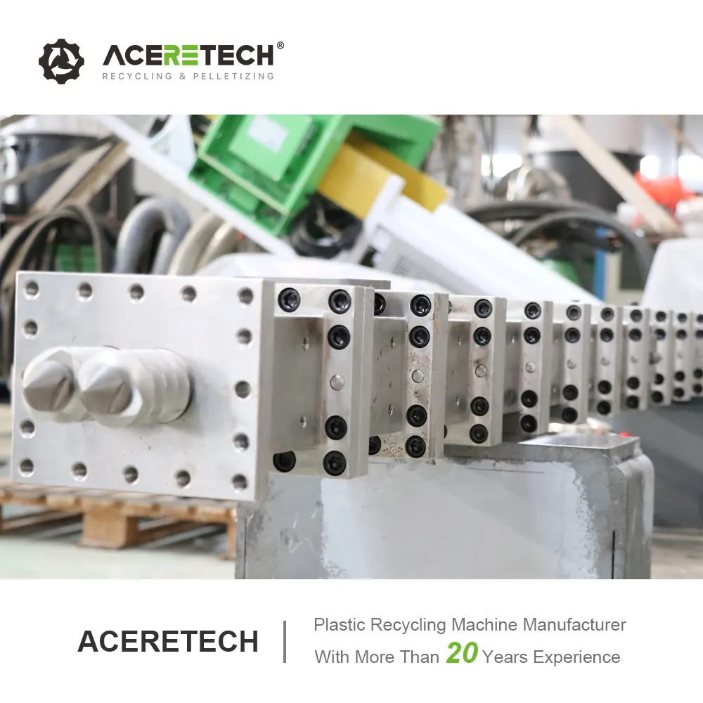 Máquina de pelotização para reciclagem de plástico PC+ABS de parafuso duplo ATE de automação preenchida com CaCO3