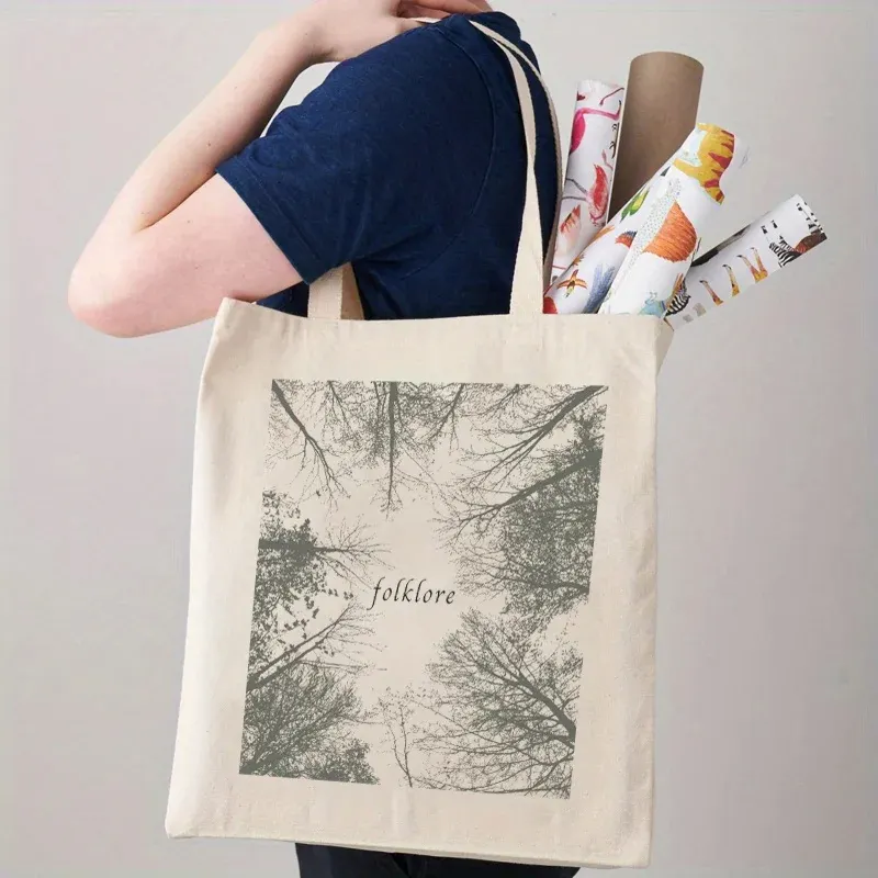 Bolsa de ombro mensageiro de praia de algodão lisa reciclada personalizada de alta qualidade para compras