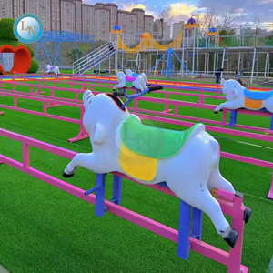 安い遊園地機器人力レーシングゲーム農場動物幸せなカメとウサギのレースが軌道に乗っています - Product Image 4