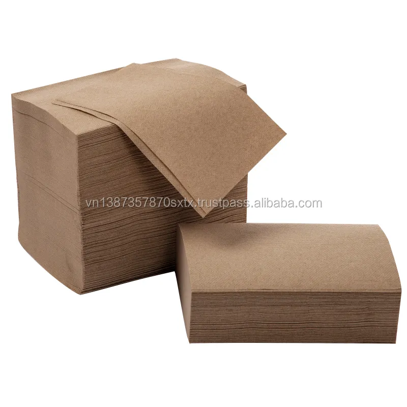 2 glued V fold kraft dispenser paper napkins easy napkin for restaurants