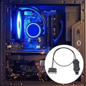Controller di alimentazione 5V 3 Pin ARGB Controller per la sincronizzazione dell'illuminazione della ventola del Computer e strisce luminose di regolazione della velocità - Product Image 4