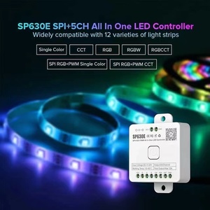 Controlador LED todo en uno SP630E 5CH PWM SPI píxeles tira de luz LED WS2812B WS2811 SK6812 FCOB 5050 RGB RGBW CCT música BT 5V-24V - Product Image 4
