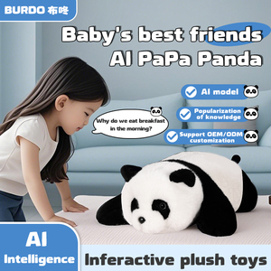AI Panda interaktif oyuncak peluş kumaş ayı PP pamuk dolum ile yıkanmış teknikleri ağırlıklı özelliği çocuklar için kutu ambalaj - Product Image 2