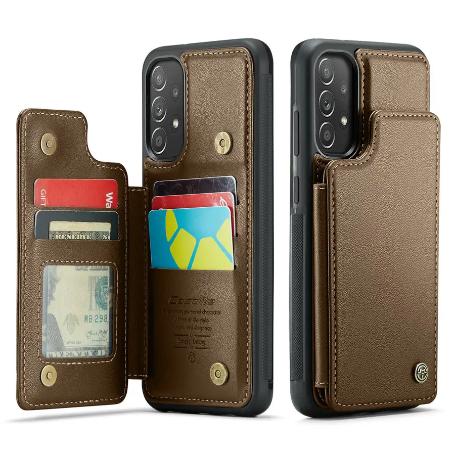 CaseMe casing ponsel magnetik, pelindung ponsel kulit Flip magnetik untuk Samsung Galaxy A52 A72 S21 S22 S23 S24