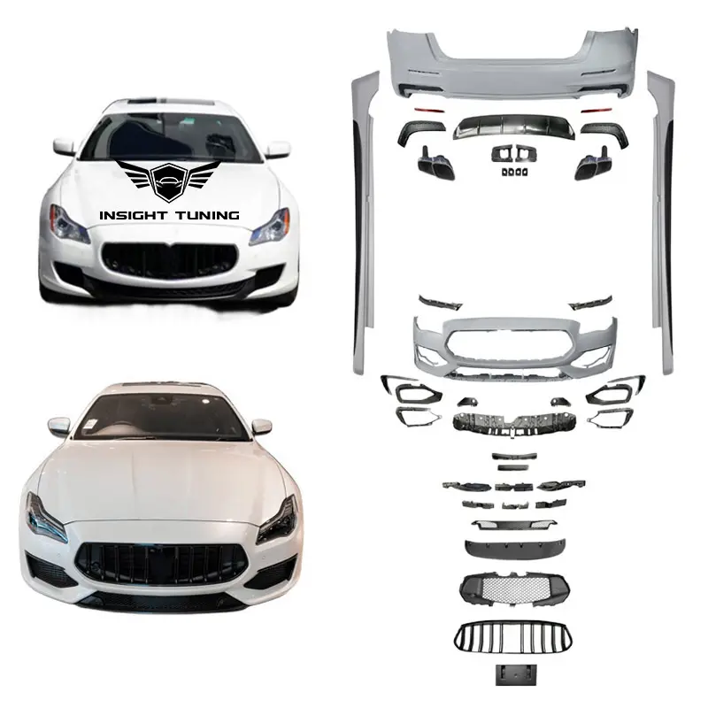 Hot Bán 2013 + Xe Bumper Side Váy Ống Xả Bodykit Đối Với Maserati Quattroporte Trofeo Hiệu Suất Cơ Thể Kit