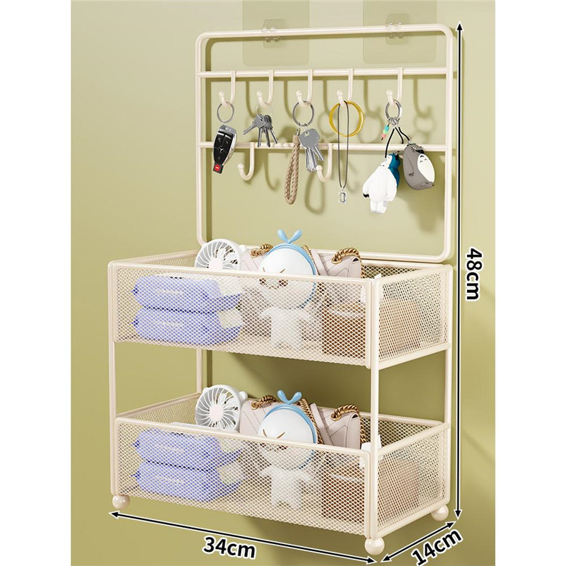 Modelo grande de pared, doble capa, color blanco hueso.