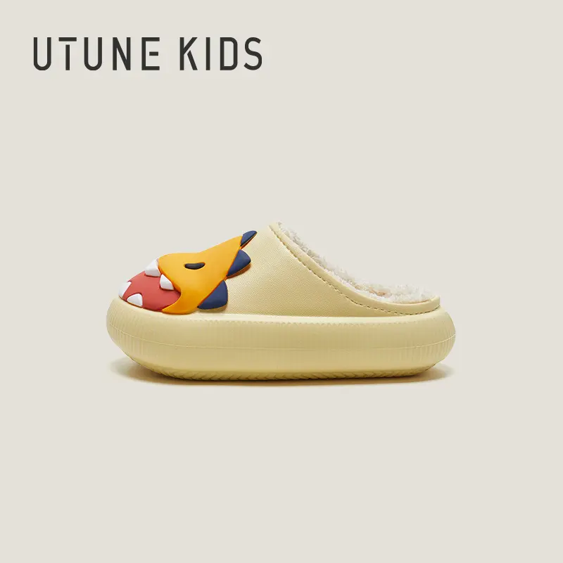 UTUNE-Zapatillas suaves antideslizantes para niños, zapatos de tendencia de moda, sandalias de felpa cálidas para invierno, 2022