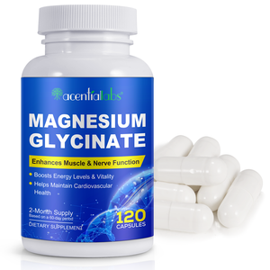 Acentiallabs 120 cápsulas melhora a função nervosa muscular bisglicinato magnésio cápsulas glicinato magnésio cápsulas - Product Image 3