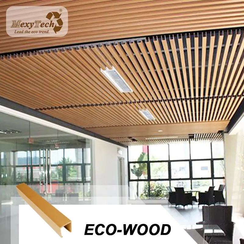 Interni In legno di Teak Hotel WPC pannello di Plastica Ultime Pop Design del Soffitto del PVC