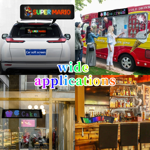 Programmier bares Scrollen LED-Zeichen App Control Store Fenster LED-Bildschirm anzeige Bild importieren Benutzer definierte Text muster Animation - Product Image 6