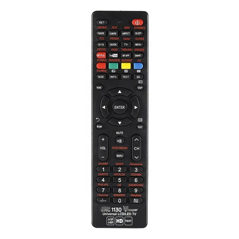 Universal one bouton jumelé RM-L1130 + V LCD/LED TV télécommande utiliser pour toutes les marques