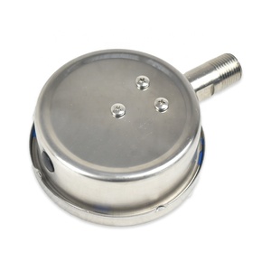 XIAOSHU 100mm Tamanho Dial -1000 ~ 0 Mbar Aço Inoxidável 316 Digite um Manômetro de Conexão Linha Bourdon - Product Image 4