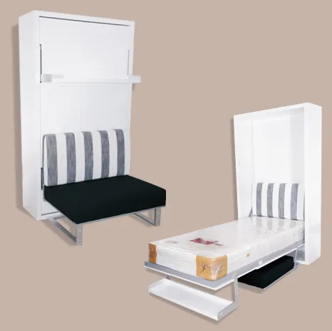 Queen size wall mounted bed sofa metal slat folding murphy bed mechanism