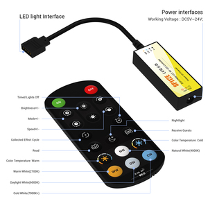 SP112E 2CH PWM CCT светодиодный контроллер 2,4 г RF дистанционная цветовая температура регулируемая светодиодная лента DC 5-24V - Product Image 5