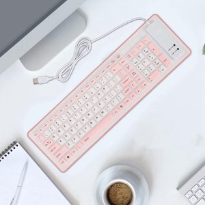 Многофункциональная силиконовая Бесшумная клавиатура мягкая сенсорная клавиатура для ПК ноутбуков - Product Image 1