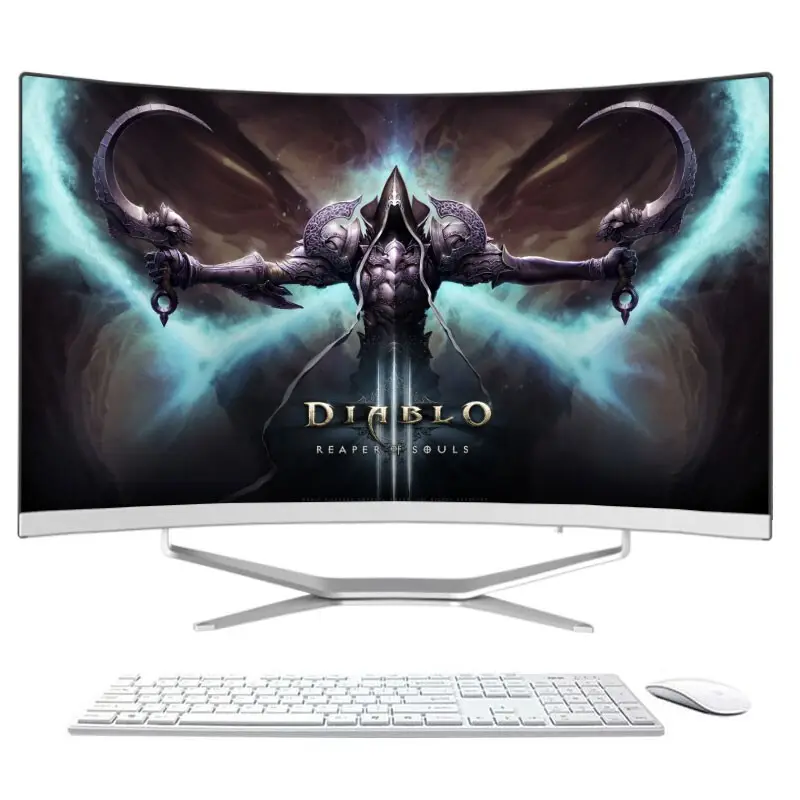 Wholesale 23.8-27Inch Aio Barebone Core I7 All In One Pc All In One Curved Led Computer For Gaming