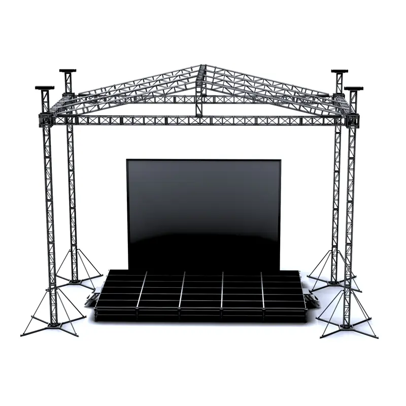 Sistema de armazón de techo de aluminio con escenario para concierto, soporte de suelo para pared, armazón de soporte para armario led