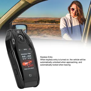 Tüm araç Start/Stop motor düğmesi evrensel akıllı anahtar için akıllı anahtar LCD uzaktan anahtarsız giriş - Product Image 3