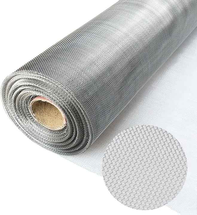 2024 Venta caliente 316 Pantalla de ventana de acero inoxidable 18*18 malla 0.009 "diámetro del alambre 36" * 100 'rollo para el hogar