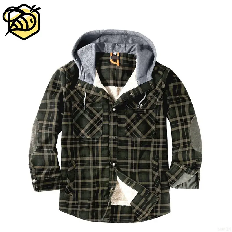 Chaqueta a cuadros personalizada para hombre, chaqueta de invierno de talla grande, Giacca, Uomo, venta al por mayor de fábrica