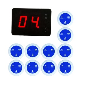 Sistema de llamada de camarero inalámbrico Sistema de buscapersonas de restaurante con 1 pantalla de visualización/10 botones de llamada para servidor de restaurante - Product Image 1