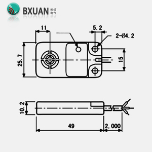Sensor de interruptores de proximidad inductivo de tipo plano Rectangular, distancia de detección de 8mm, 12-24V CC, 3 hilos, 12 V CC, función NPN - Product Image 3