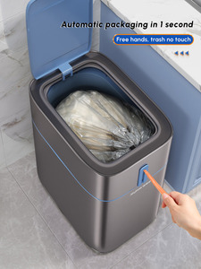 JOYBOS Stainless Steel Trash Can Easy <strong>Packing</strong> with Odor Filter System Waste <strong>Bin</strong> Garbage <strong>Bin</strong> for Kitchen - Product Image 2