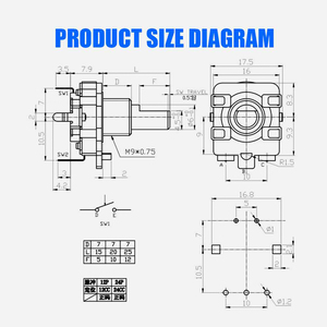 Beelee EC16-06S döner kodlayıcı 8 9 10 12mm döner mil enkoderler 10mA - Product Image 6