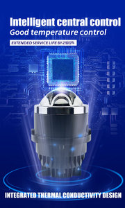 ไฟหน้า LED อัตโนมัติ3นิ้วสีเดียวไฟตัดหมอก33W พร้อมเลนส์ LED แบบ Bi และโปรเจคเตอร์แบบ Bi LED สำหรับให้แสงสว่างในรถยนต์ - Product Image 5