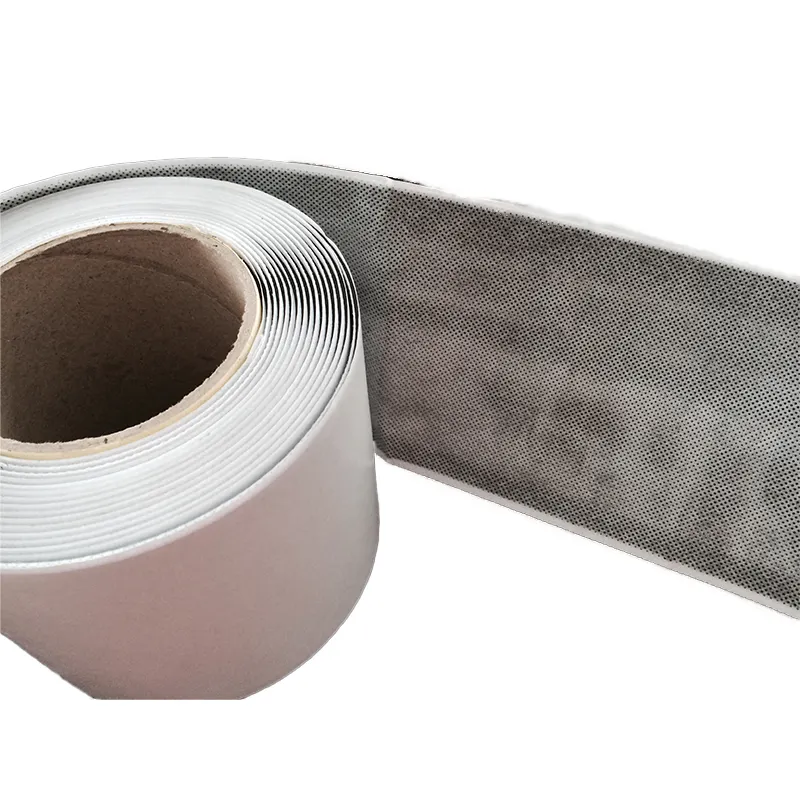 Venta caliente gris 1MM-4MM de espesor cinta de butilo impermeable no tejida de un lado y autoadhesiva