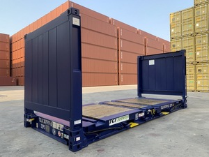 Alta qualità industriale impilabile unità di trasporto di merci pesanti 20ft scaffale piatto contenitore di spedizione - Product Image 5