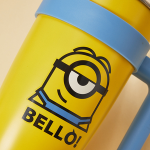 MINISO <strong>Minion</strong> Series 1600mL Jumbo Capacity Straw Steel Cup with Leak-Proof Design and Cute <strong>Minion</strong> Pattern <strong>Wholesale</strong> and Customization