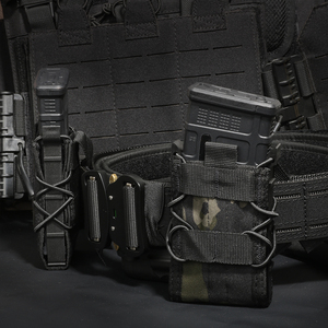 Tactical Molle 5.56mmマガジンポーチハンティングベストシングルスタックM4 M14 M16 G36対応ホルダークイックリリースクリップ付き - Product Image 2