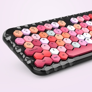 原装MOFII蜂蜜加彩色蜂窝键帽2.4ghz无线键盘鼠标套装 - Product Image 2