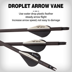 SPG Pure Carbon Arrow <strong>Archery</strong> 300 Spine 32 Inch Compound Recurve Bow Hunting Practice Fiber Plastic Vanes Nock Metal Point - Product Image 3