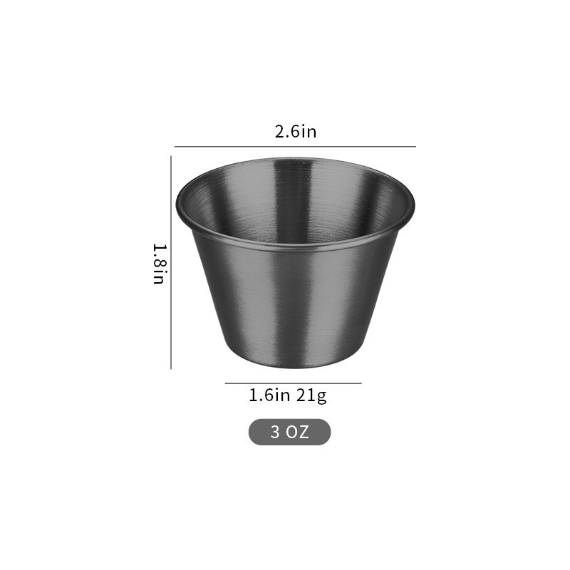 Tasse à sauce noire 80 ml