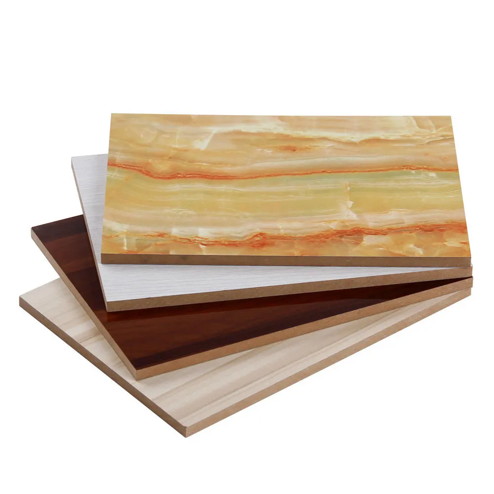 Panel de MDF liso de 18mm de la mejor calidad y tablero de MDF de melamina de color de grano de madera blanco a la venta