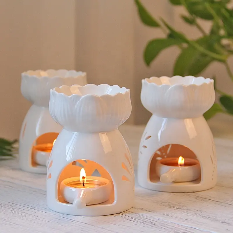 Cave di ceramica supporto di candela tealight Essenziale Aroma di olio essenziale di Incenso bruciatore di incenso di ceramica Cera si scioglie bruciatore per SPA Aromaterapia