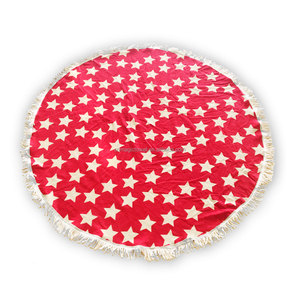 Türk ekstra büyük yaz özel ad baskılı tasarımcı yuvarlak şekil microfiber100 % polyester plaj havlusu - Product Image 2