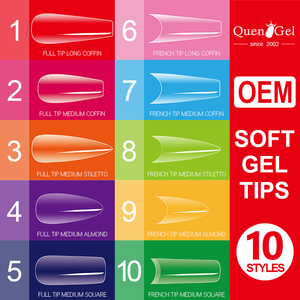 Fabrika toptan tırnak ipuçları hiçbir C eğrisi kutusu kare Stiletto ekstra uzun düz ABS çivi XXXL tabut orta Stiletto Nail İpuçları - Product Image 4