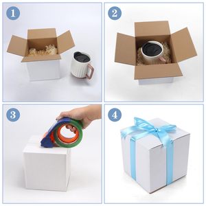 6x6x6 beyaz oluklu mukavva kutu küçük iş ambalaj posta nakliye kutuları - Product Image 5