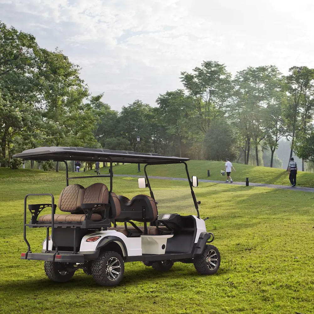 Mobil klub Buggy Golf EV Off Road 48V 72V 5kW, Kereta Golf listrik 4 6 8 10 tempat duduk 2024 Tiongkok