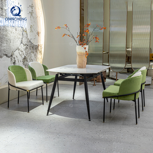 Mesa de comedor extensible para exteriores con losa de roca italiana, mesa plegable de hierro redonda rectangular para el hogar de gama alta de lujo - Product Image 3
