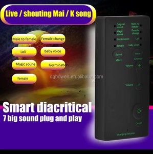 Cambiador de voz portátil Tarjeta de sonido Teléfono móvil Cambios de voz Dispositivo de juego Regalos para Halloween para teléfono/computadora portátil/tabletas - Product Image 2
