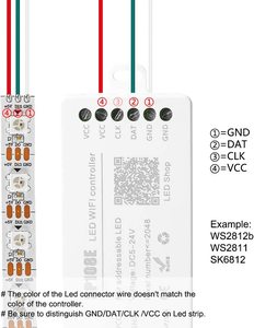 ESann iOS Android App беспроводной пульт дистанционного управления DC 5V 12V 24V SP108E светодиодная полоса Пиксельная светодиодная цифровая WIFI контроллер - Product Image 4