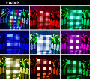 Modulo schermo Led indirizzabile display a matrice di punti flessibile WS2812 a colori a colori 8x32 16x16 8x8cm schermo Pixel Led - Product Image 5