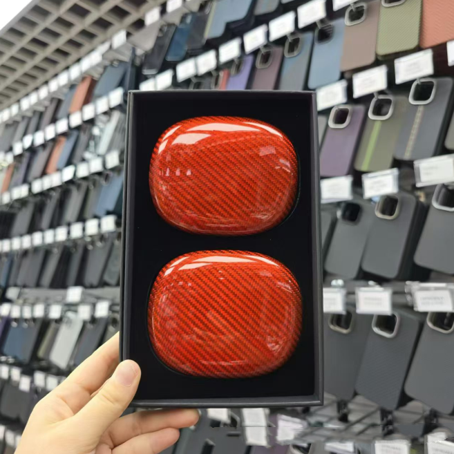 fibre de carbone rouge brillant (pour airpod max)