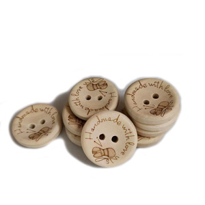 Aşk düğmeleri ile 50 adet ahşap el yapımı iki delik el sanatları DIY işçiliği projeleri için çeşitli - Product Image 3